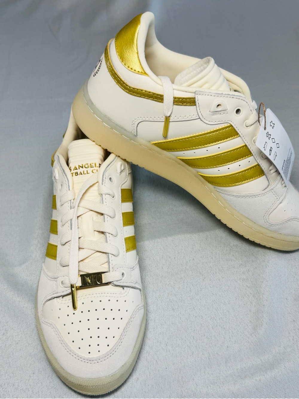 adidas Centennial Sneakers with Yellow Stripes and Gold Hardware New Men’s 10.5